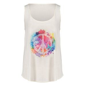 Rainbow PEACE GRAPHIC RACER BACK TANK